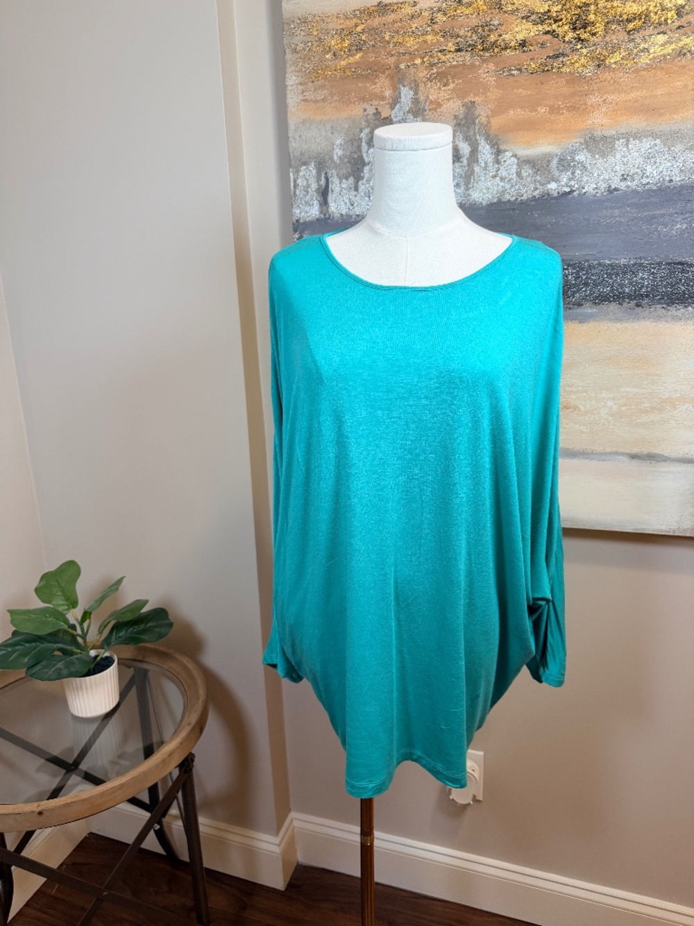 Lauren Ralph Lauren Teal Oversized Top (XL)
